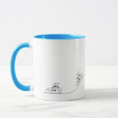 Fahrradfahrer über den Hügel Tasse (Links)