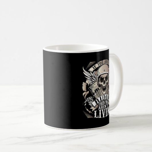 Fahrradfahrer, wenn Sie Ridin anfahren, Arent Livi Kaffeetasse (VorderseiteRechts)