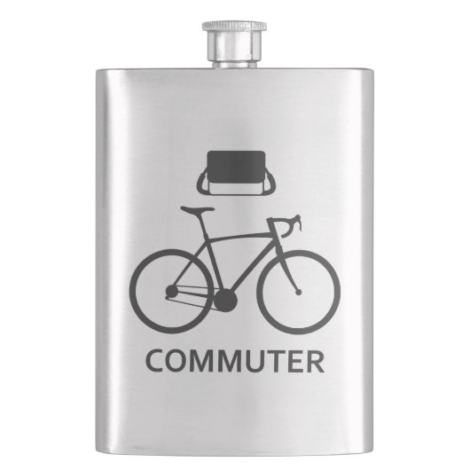 Fahrradfahrerflasche Flachmann (Vorderseite)