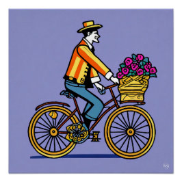 Fahrradfahrerposter Poster