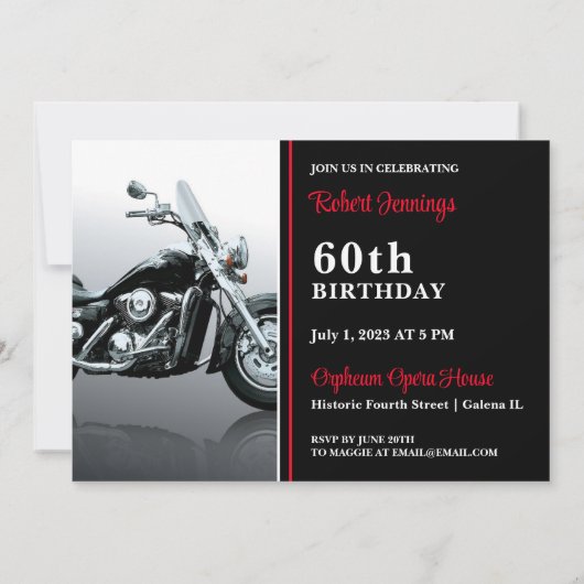 Fahrradfahrt Einladung zum Geburtstag (Rückseite)