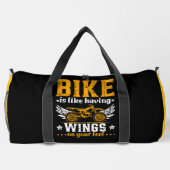 Fahrradflügel an deinen Füßen Duffle Bag (Rückseite)
