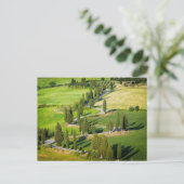 Fahrradgefahrene kurvenreiche Straße auf der Postk Postkarte (Stehend Vorderseite)