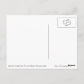 Fahrradgefahrene kurvenreiche Straße auf der Postk Postkarte (Rückseite)