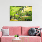 Fahrradgefahrene kurvenreiche Straße in der Toskan Leinwanddruck (Insitu (Wohnzimmer))