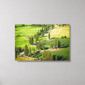 Fahrradgefahrene kurvenreiche Straße in der Toskan Leinwanddruck (Vorderseite)