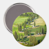 Fahrradgefahrene Straße mit Rundmagnet in der Tosk Magnet (Vorderseite/Rückseite)