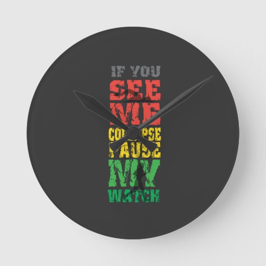 Fahrradgeschenk Runde Wanduhr (Vorderseite)