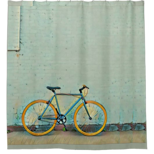 Fahrradgeschenke für sie duschvorhang (Vorderseite)