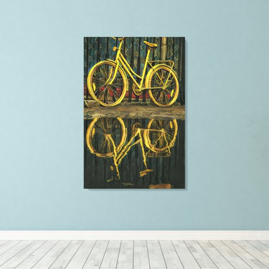 Fahrradgeschenke Leinwanddruck (Insitu (Holzboden))