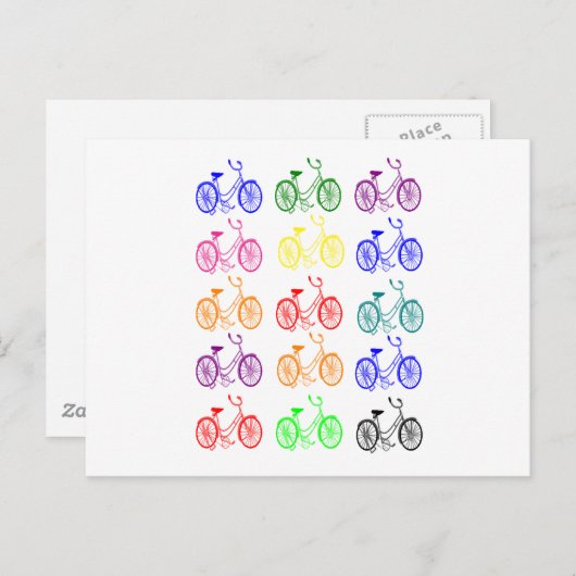 Fahrradgeschenke, Vintag 1950 Fahrraddesign Postkarte (Vorne/Hinten)