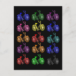 Fahrradgeschenke, Vintag 1950 Fahrraddesign Postkarte