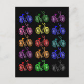 Fahrradgeschenke, Vintag 1950 Fahrraddesign Postkarte (Vorderseite)