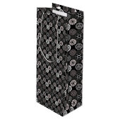 Fahrradgetriebe Muster 01x4.b Geschenktüte Für Weinflaschen (Vorderseite Schrägansicht)