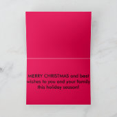 Fahrradgetriebene Schlittenhütte Weihnachtskarte Feiertagskarte (Innenseite)