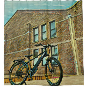 Fahrradgifte für sie duschvorhang