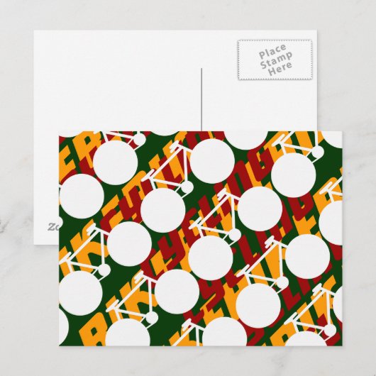 Fahrradgrafik Postkarte (Vorne/Hinten)