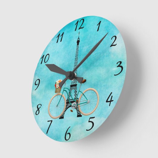 Fahrradhalle Runde Wanduhr (Winkel)