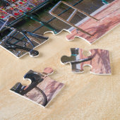 Fahrradhäuser am Canal de Amsterdam Niederlande Puzzle (Seite)