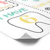 Fahrradherzen Frühling Geburtstagskalkboard Poster (Ecke)