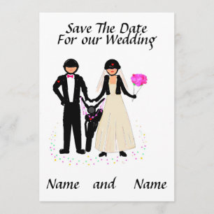 Fahrradhochzeit speichert das Datum/die Einladunge Save The Date