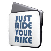Fahrradinspirierende Zitate Laptopschutzhülle (Vorderseite Links)