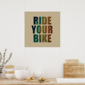 Fahrradinspirierende Zitate Poster (Küche)