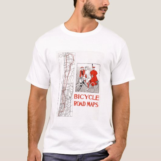Fahrradkarte T-Shirt (Vorderseite)