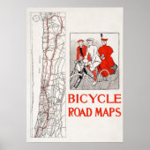 Fahrradkarte. Vintages Retro-Alte Poster (Vorne)