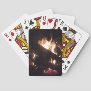 Fahrradkarten mit Lagerfeuer Spielkarten