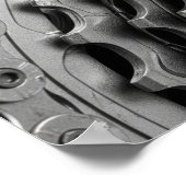 Fahrradkette und Getriebe Poster (Ecke)