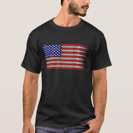 Fahrradkettenflagge USA T-Shirt