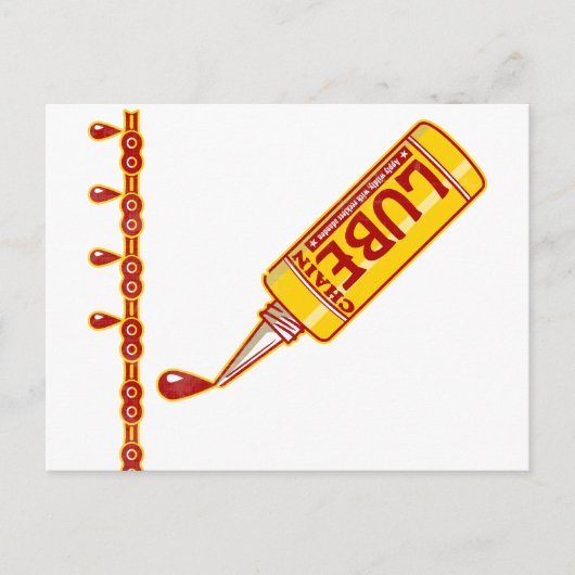 Fahrradkettenrad Mechanisch Postkarte (Vorderseite)