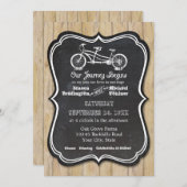 Fahrradkhalkboard Style Rustikale Landtypografie Einladung (Vorne/Hinten)