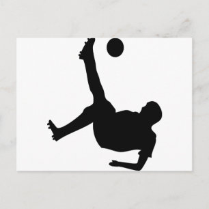 Fahrradkick-Fußballspieler Postkarte