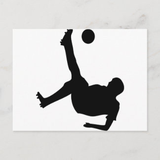 Fahrradkick-Fußballspieler Postkarte