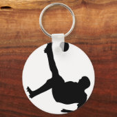 Fahrradkick-Fußballspieler Schlüsselanhänger (Vorderseite)