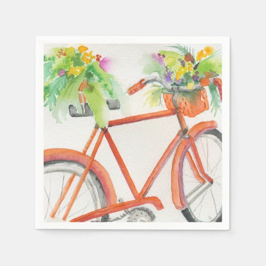Fahrradkiste Blume Serviette (Vorderseite)