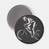 Fahrradklee in umgekehrter Silhouette Magnet (Vorderseite/Rückseite)