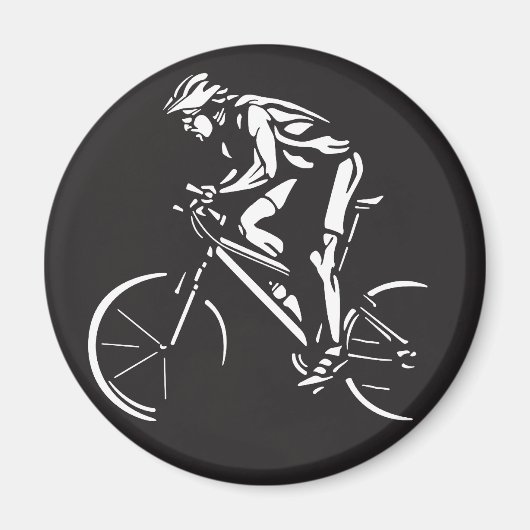 Fahrradklee in umgekehrter Silhouette Magnet (Vorne)