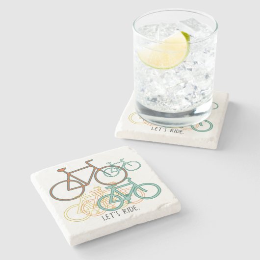 Fahrradkollage fahren steinuntersetzer (Seitenansicht)