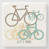 Fahrradkollage fahren steinuntersetzer (Vorderseite)