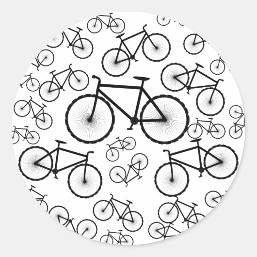 Fahrradkollage Runder Aufkleber (Vorderseite)