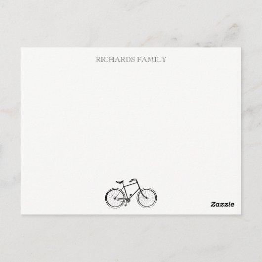 Fahrradkorrespondenzkarten Postkarte (Rückseite)