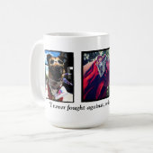 Fahrradkrieger-Tasse 15 Unze Kaffeetasse (Vorderseite Links)