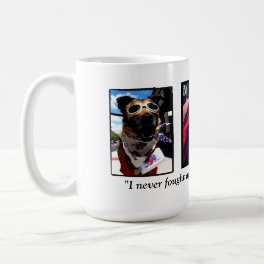 Fahrradkrieger-Tasse 15 Unze Kaffeetasse (Links)