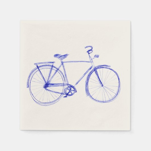 Fahrradkritzel Serviette (Vorderseite)