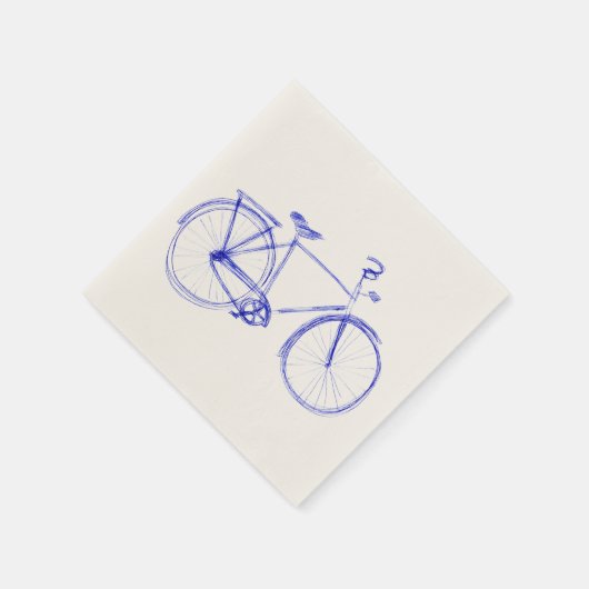 Fahrradkritzel Serviette (Ecke)