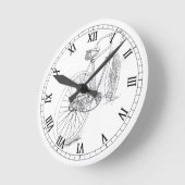Fahrradkrone Runde Wanduhr (Winkel)