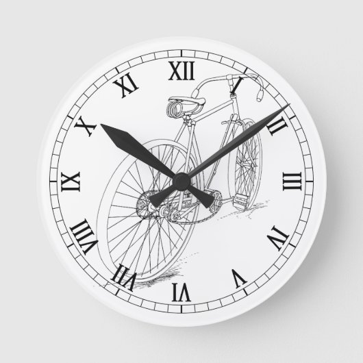 Fahrradkrone Runde Wanduhr (Vorderseite)